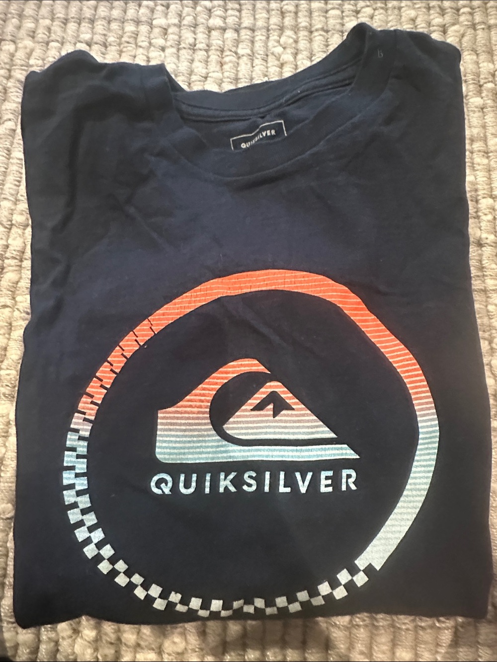 Quiksilver Black Surf Graphic Short-Sleeve Tee with Blue and Tan Accents - Picture 5 of 5